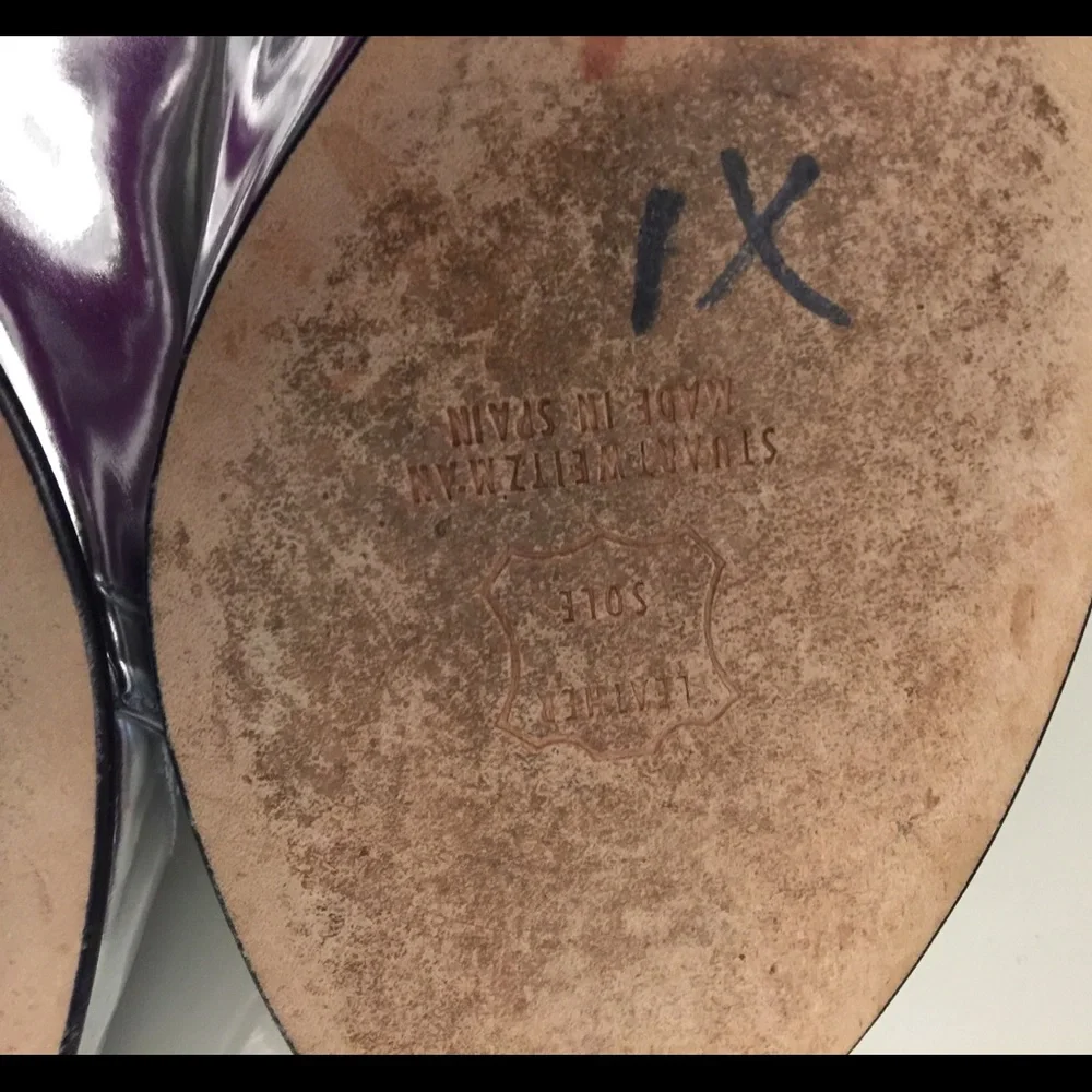 Stuart Weitzman silver leather flats - Picture 7 of 8